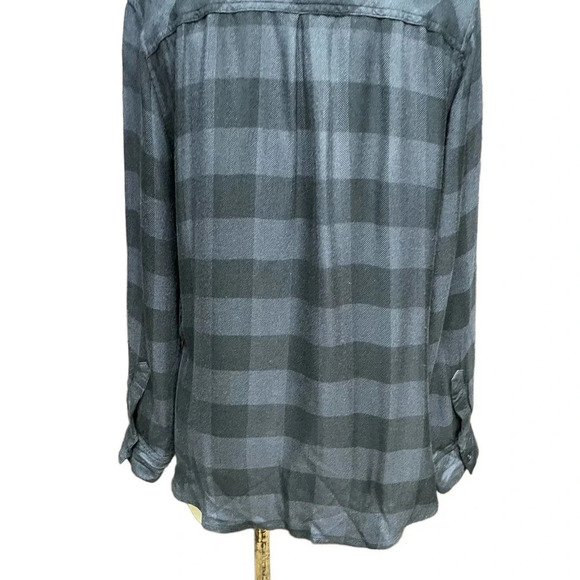 Rails Hunter Flannel Button Down Shirt Gray Black Check Plaid Size Small - Picture 8 of 11